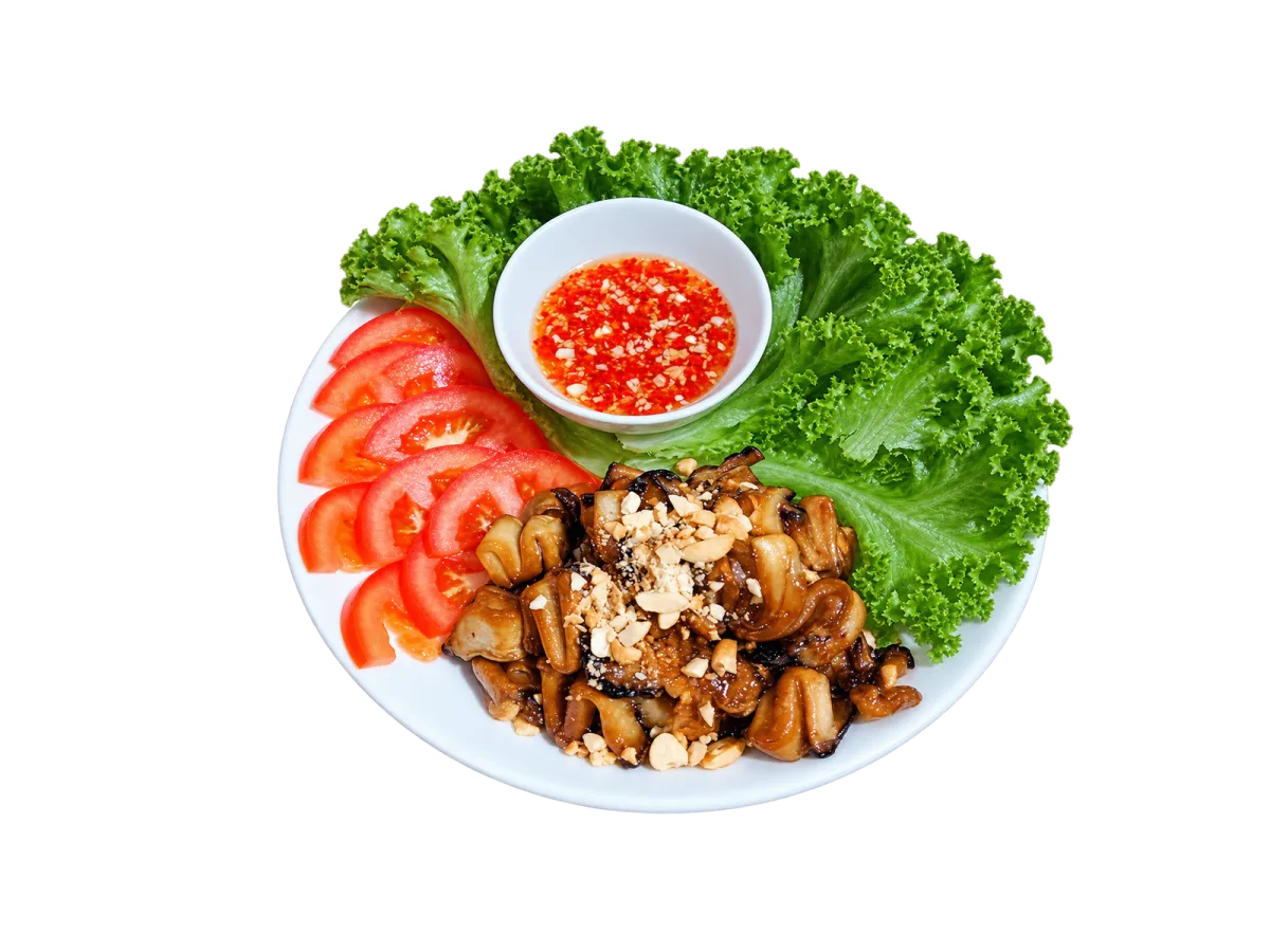 Cơm đùi gà nấm